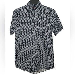 Michael Kors navy with white circle print s/s sz S